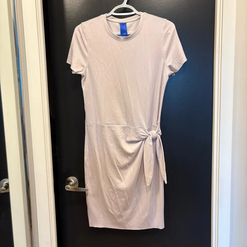 Kit and Ace Tie Brushed Dress in Lilac - Picture 2 of 6